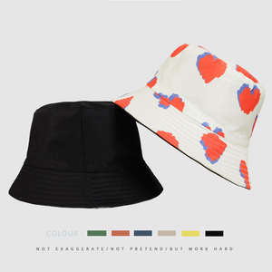 หมวกบักเก็ตแบบกลับด้านได้หมวกผ้าฝ้ายหมวกชาวประมงชายหาดสำหรับไปเที่ยววันหยุดฤดูร้อน - Product Image 5