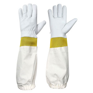 Guantes de apicultor de cuero de grano de alta calidad hechos en Pakistán, guantes de apicultor de cuero de cabra a prueba de picaduras para hombres y mujeres - Product Image 1