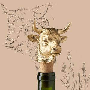 Tapón de botella de metal hecho a mano para botellas de vino accesorio decorativo de mesa con diseño moderno y elegante - Product Image 1