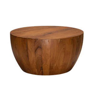 Mesa de centro redonda de madera para interior y exterior, muebles de alta calidad a precio mayorista - Product Image 1