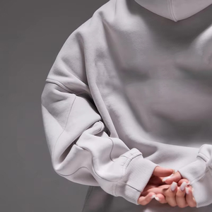 Sweat à capuche surdimensionné de luxe de haute qualité en molleton personnalisé imprimé, en coton biologique épais, écologique, pour femmes, pour l'hiver - Product Image 2