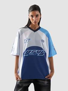 Camiseta de baloncesto Unisex personalizada camiseta cuadrada de gran tamaño gráfico cuello en V Retro malla transpirable Casual sublimación estampado Y2K fútbol - Product Image 2