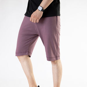 Short de sport en coton spandex confortable pour homme Ceinture élastique Jogger stretch Short de fitness Poches Modèle solide Short de maison décontracté - Product Image 6