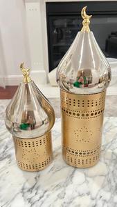 เชิงเทียนทรงมินาเร็ตสีเงินและของตกแต่งรอมฎอน ผลิตภัณฑ์ตกแต่งบ้านทำมือรักษ์โลกสำหรับเทศกาลอีสเตอร์ - Product Image 6