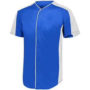 Vêtements de sport Maillot de baseball à boutons complets pour hommes Maillot blanc Col de baseball T-shirt boutonné à boutons Maillot de baseball à boutons complets OEM - Product Image 4