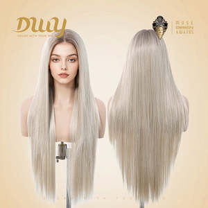 Perruques Lace Frontal DWY pré-épilées 13x6 HD transparentes, 30 pouces, blond platine, densité 150 %, pour femmes - Product Image 4