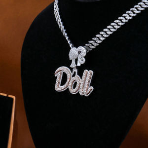 DOLL <b>Name</b> Luxurious Moissanite Diamond 925 Sterling Silver Iced Out Hip-Hop Style Custom <b>Pendant</b> for Men With New Trendy Style - Product Image 2