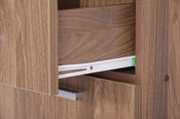 Meuble de cuisine et de rangement moderne en agglomérés mélaminés K406L de fabricant malaisien Essence, chêne + marbre gris, H820xL1145xP400mm