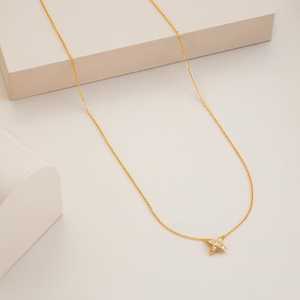 92.5 Silver Necklace 191327 Religious Cross Pattern Channel Setting Gold Rhodium Plated Diamond Pearl Main Trendy for Weddings - Product Image 2