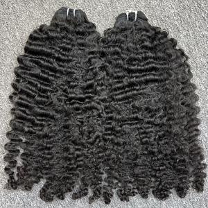 Cheveux frisés crépus de la meilleure qualité dans la trame, cheveux humains 100%, cheveux bruts cambodgiens un donneur - Product Image 1