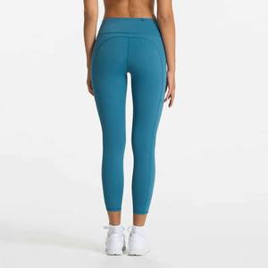 Venta al por mayor de mallas de Yoga sin costuras de cintura media con logotipo personalizado levantan glúteos bolsillo anticelulítico ecológico de talla grande informal - Product Image 3