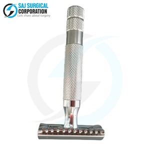 Maquinilla de afeitar de seguridad profesional de peluquero, OEM, opciones de marca personalizada, juego de instrumentos manuales de acero inoxidable para uso en salón para pedidos a granel - Product Image 3