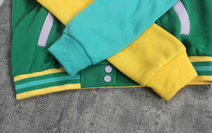 Chaqueta universitaria con capucha para mujer de buena calidad, parche con letras, bordado de chenilla, chaqueta universitaria con capucha Unisex de gran tamaño - Product Image 5