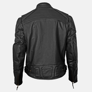 top selling new design Classic College Style <b>Trucker</b> Leather <b>Jackets</b> premium quality <b>men</b> motorbike leather <b>jacket</b> for <b>men</b> - Product Image 2