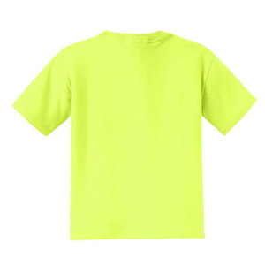 Wholesale Cool Fabric <b>T</b>-<b>Shirts</b> <b>Men</b> Simple Solid Color <b>T</b>-<b>Shirt</b> Heavy Cotton Safety <b>Green</b> Tee <b>Shirts</b> - Product Image 2