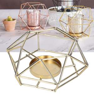 Portavelas de Alambre Metálico Decorativo Moderno para Mesa de Centro, Acento para un Ambiente Cálido y Acogedor en el Hogar - Product Image 3