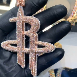 Pendentif à breloque bijoux fins pendentifs et breloques Style chaîne nouvelle mode diamants 925 argent Sterling personnalisé diamant glacé - Product Image 4