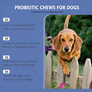 DogDigestiveCare Probióticos Masticables Blandos para <span class=keywords><strong>Perros</strong></span> y Gatos, Alta Proteína, Apoyo Natural para la Salud Intestinal, Absorción Rápida, Apoyo Inmunológico, Vitaminas - Product Image 4