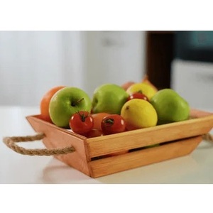 Home Kitchen Decoration Food and Fruits Contain <b>Basket</b> Tableware Fruits Rack Premium <b>Wood</b> Fruits <b>Basket</b> Dinner Table - Product Image 6