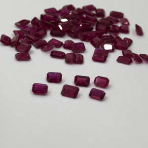คริสตัลอัญมณีแปดเหลี่ยมทับทิมธรรมชาติสีสดใสแบบหลวมสำหรับทำเครื่องประดับ - Product Image 4