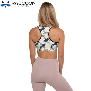 2022 Spring New Design Sublimation Print Waterproof Breathable Plus Size Sports <b>Bra</b> Women Workout Yoga by Raccoon Sports - Product Image 4