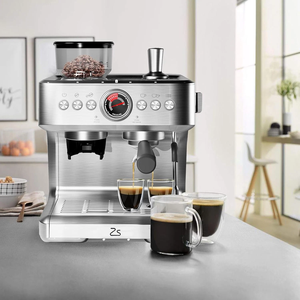 Machine à expresso semi-automatique 20 bars avec moulin à café et mousseur à lait - Product Image 5