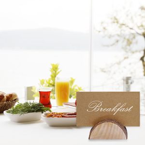 Menu de table en bois vintage et porte-cartes de visite pour mariage et photo - Product Image 3