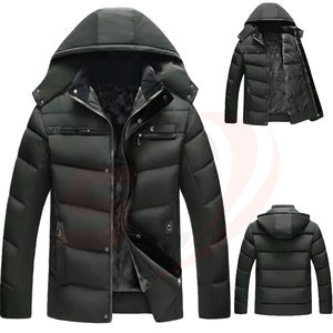 Grande demande Veste matelassée à capuche pour homme avec col montant Veste d'hiver à bulles en tissu épais - Product Image 1