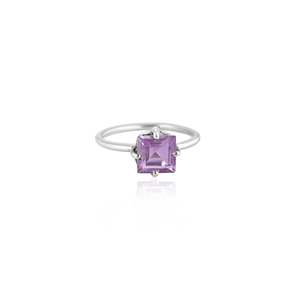 Anillo fino de amatista Natural de Plata de Ley 925, piedra preciosa hecha a mano para mujer, joyería al por mayor, regalo de aniversario - Product Image 1