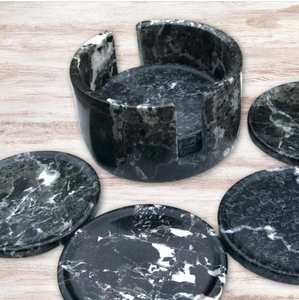 Dessous de verre en époxy avec motifs floraux, tapis de boisson en résine botanique et en pierre pour décoration intérieure spirituelle, magasins de vie naturelle et cadeaux - Product Image 1