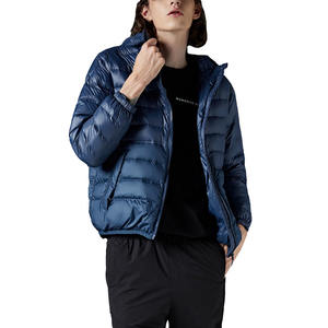 Chaqueta acolchada de concha deportiva de gran tamaño personalizada para hombre, cuello redondo acolchado con burbujas, cierre de cremallera teñido liso, Invierno para hombre - Product Image 6