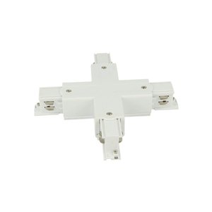 Connettore giunto a forma di X, colore bianco, per CB40103 sistema di binari trifase Bar-illuminazione/binario di illuminazione - Product Image 3