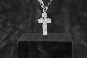 ผ่านการรับรองจาก Gia สร้อยคอประดับเพชรคุณภาพสูงแบบฮิปฮอปจี้ประดับคริสเตียนสไตล์เมือง - Product Image 2