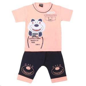 Traje de 2 Piezas de Manga Corta para Niños - Color Durazno - Product Image 2