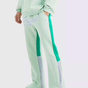 Survêtement vintage personnalisé pour hommes Streetwear Distressed DTG Printing Hoodie Flare Sweatpants Tracksuits Set - Product Image 3