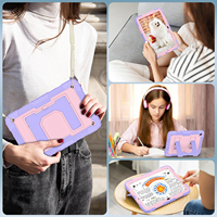 Coque de tablette robuste en silicone PC avec béquille stable pour Samsung Galaxy Tab A11 8,7 pouces 2025 A9 8,7 pouces 2023
