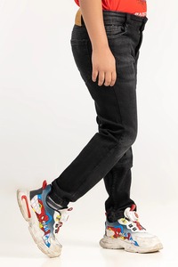 กางเกงยีนส์คลาสสิกสำหรับเด็กผู้ชายกางเกงยีนส์ผ้ายืดสำหรับใส่ไปโรงเรียนแบบลำลองทุกวัน - Product Image 3