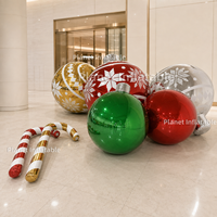 Boule de Noël gonflable géante en gros avec finition miroir pour la décoration commerciale des fêtes