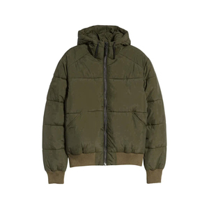 Chaqueta de Burbujas de Nailon Personalizada al por Mayor para Hombre, Chaqueta Acolchada de Invierno con Capucha, Cierre de Cremallera, Talla de Tela - Product Image 5