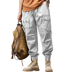 Pantalones de calle para hombre con cintura con cordón y bolsillos laterales para aspecto informal urbano pantalones de calle elegantes para hombre - Product Image 1