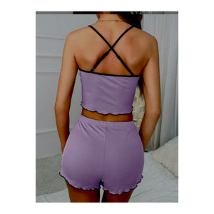 Conjunto de camisón y pantalones cortos de encaje rojo para mujer, ropa de casa para el día de San Valentín y Año Nuevo - Product Image 2
