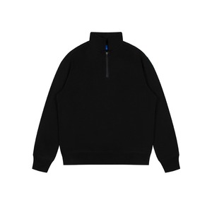 Top de punto con media cremallera y cuello levantado de mezcla de algodón fino personalizado para hombre diseñado para capas de otoño y merchandising corporativo - Product Image 2