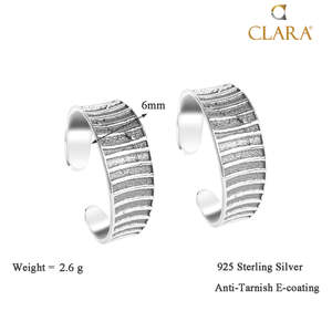 NOVAMART Fine 925 Sterling Silver Line <b>Toe</b> <b>Rings</b> Engagement/Wedding Pair with Diamond and Zircon Stone <b>Gold</b> Material Wholesale E - Product Image 3