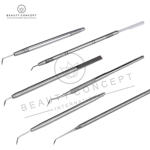 Outils de beauté écologiques de qualité supérieure en acier inoxydable Outils de levage de cils de couleur unie Forme liquide Lifting des cils - Product Image 2