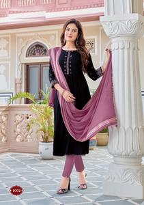 ชุดคุर्ติผ้าวิสโคสเรยอนสำหรับผู้หญิง ดีไซน์ทันสมัย พร้อมงานปักและงานฝีมือ ขายส่ง - Product Image 5