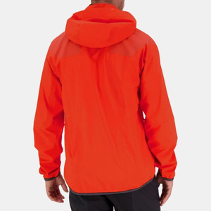 Elegante chaqueta cortavientos con capucha para hombre con cuello levantado, chaqueta especial de invierno con cremallera clásica con logotipo personalizado - Product Image 2