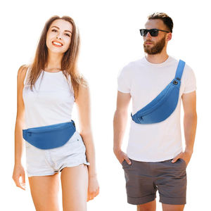 Sac banane sportif personnalisé unisexe, sac de ceinture à fermeture éclair, ceinture en cuir, boîte, voyage en plein air, course à pied, randonnée, pochette pour téléphone, rangement - Product Image 5