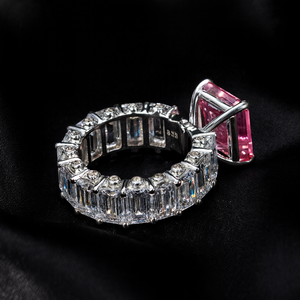 Anillo de Compromiso Infinity Peach Morganite, Plata de Ley 925, Solitario, Regalo de Navidad - Product Image 2