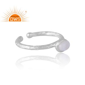 Nouvelle tendance 925 argent naturel arc-en-ciel pierre de lune bague en pierres précieuses pour les femmes bijoux personnalisés pour les femmes cadeau pour elle - Product Image 4