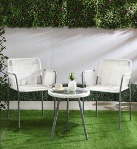 Juego de mesa y silla de metal creativo para el hogar, muebles de jardín para interiores y exteriores, bar y restaurante de hotel en la azotea, venta al por mayor - Product Image 5